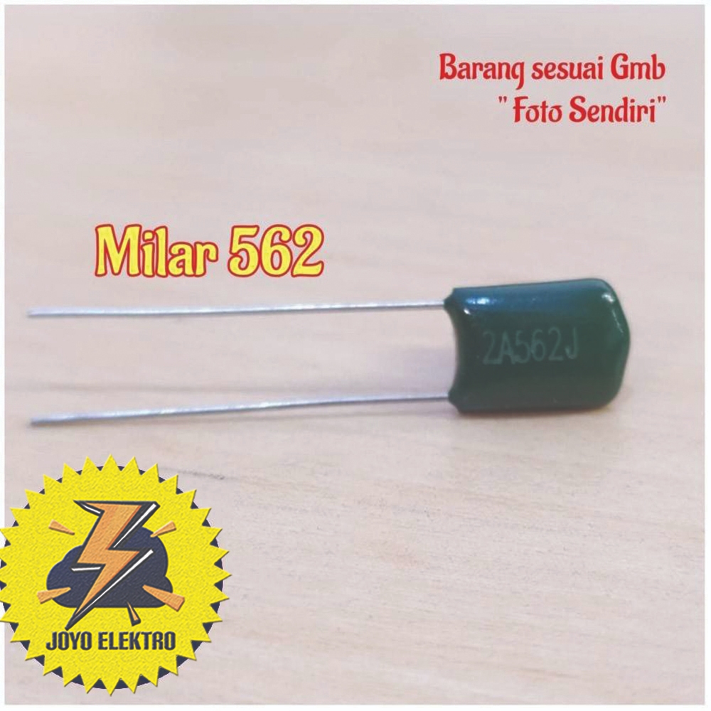 Kapasitor milar 5.6 nf 562 Capasitor mylar 5600 pf Capacitor 5.6