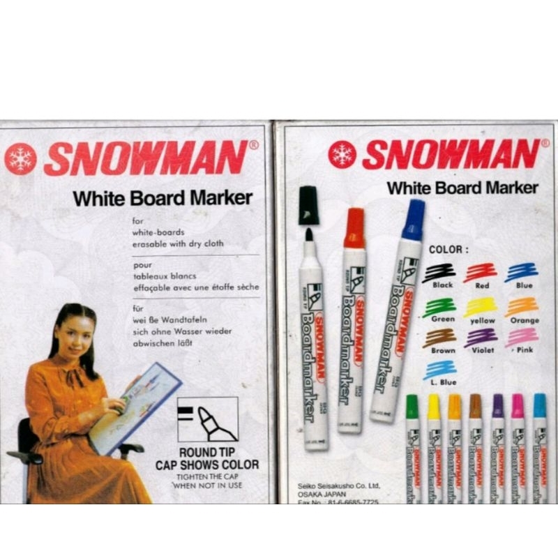 

spidol whiteboard marker/snowman satuan snowman 1 pak