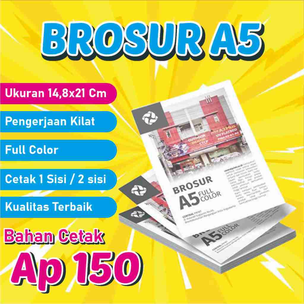 

CETAK BROSUR A5 TERMURAH [ 1 SISI / 2 SISI ] || CUSTOM BROSUR A5 || CETAK FLYER A5