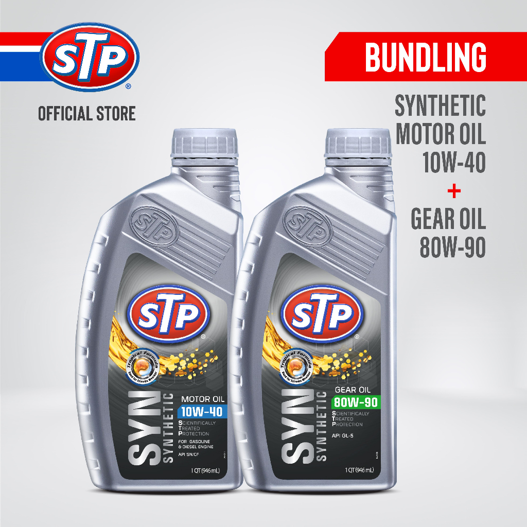 STP - [BUNDLE] Synthetic Motor Oil 10W-40 + Synthetic Gear Oil 80W-90 Oli Mobil Motor