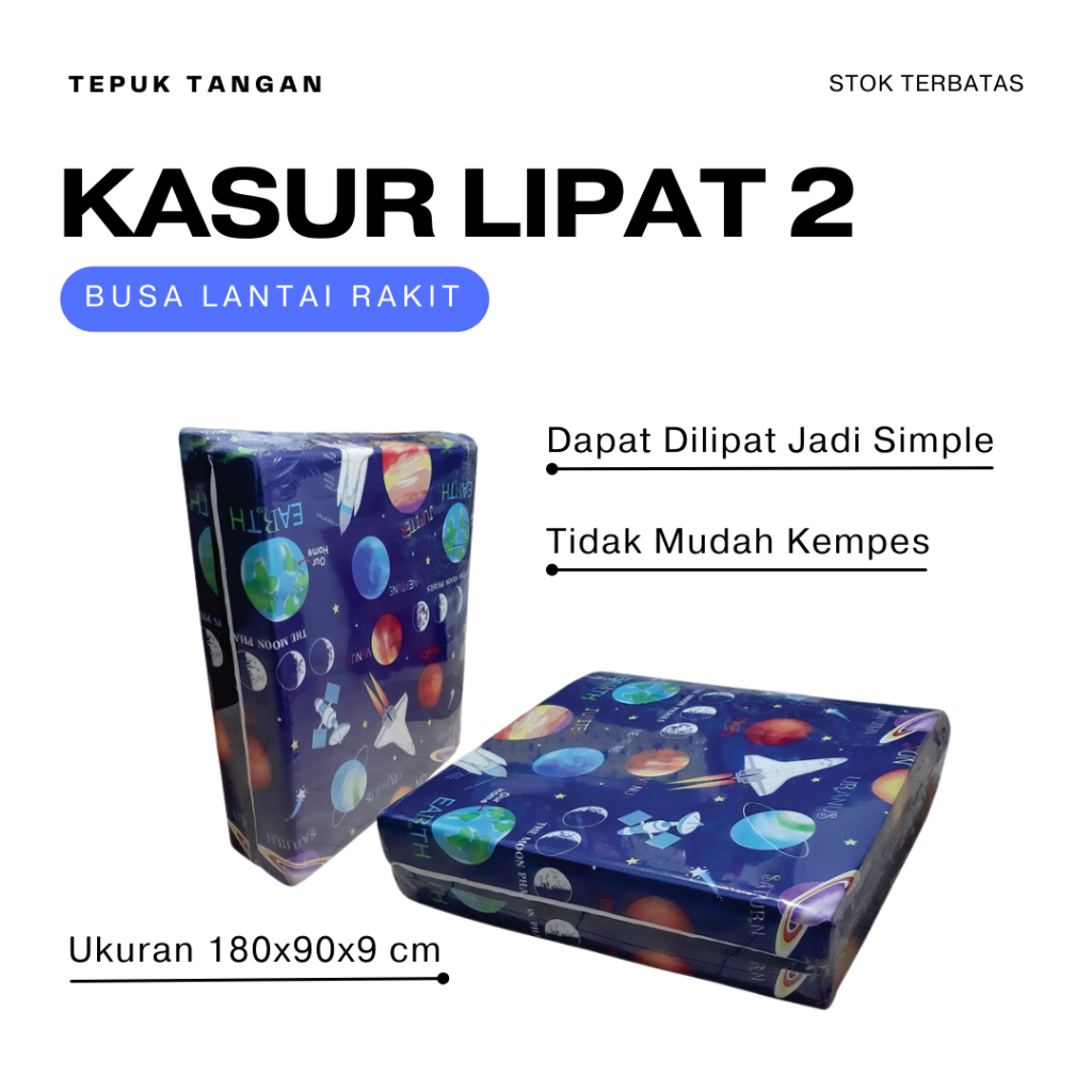 Kasur Lipat 2 Busa Rakit Ukuran 180x90x9 / KASUR LANTAI BUSA MURAH / MATRAS BUSA / KASUR BUSA