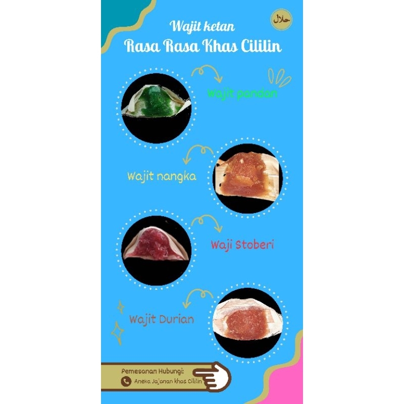 

Wajit ketan cililin per PCS / Satuan