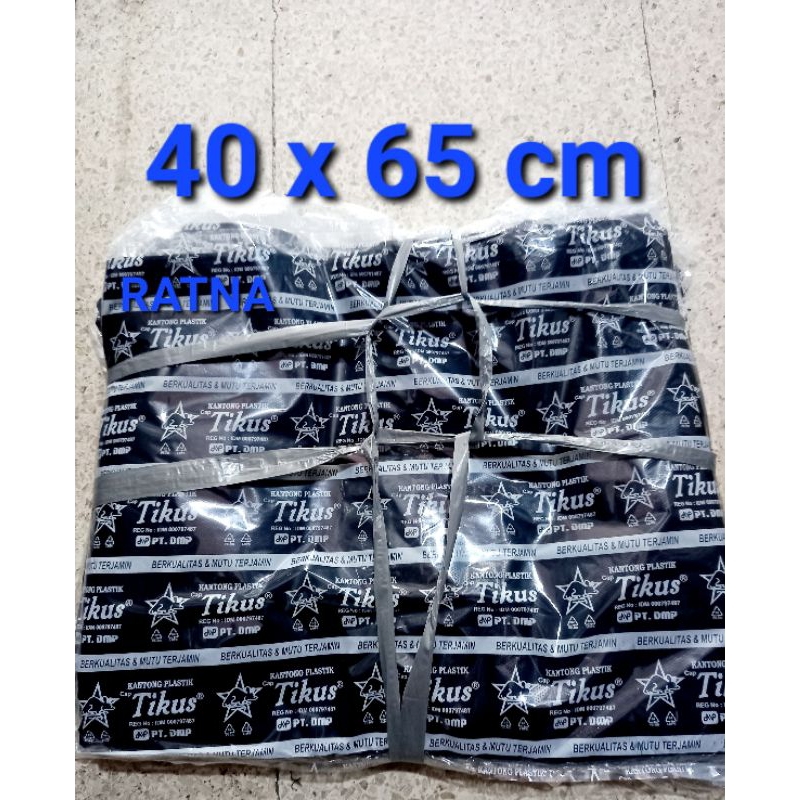 KRESEK HITAM Cap TIKUS (40x65cm) KANTONG PLASTIK