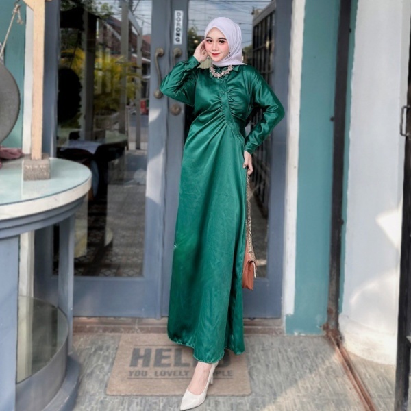 JKFashion - RRX OOTD Dress Maxi Polos Lengan Panjang / CIEL SHAKILA DRESS / GAMIS LEBARAN DRESS WANI