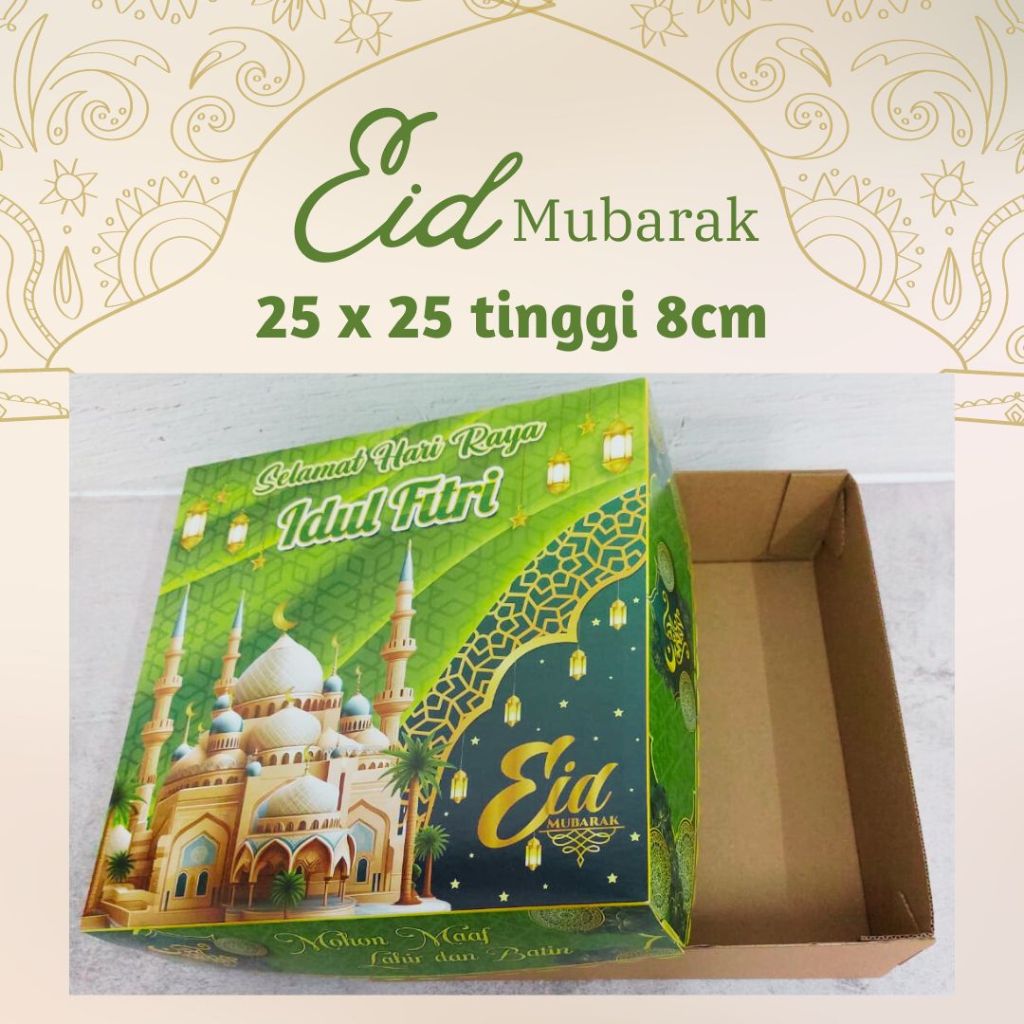 

25 x 25 x 8 LEBARAN Idul Fitri Dus Ekonomis Hampers Marmer Brownies Cake