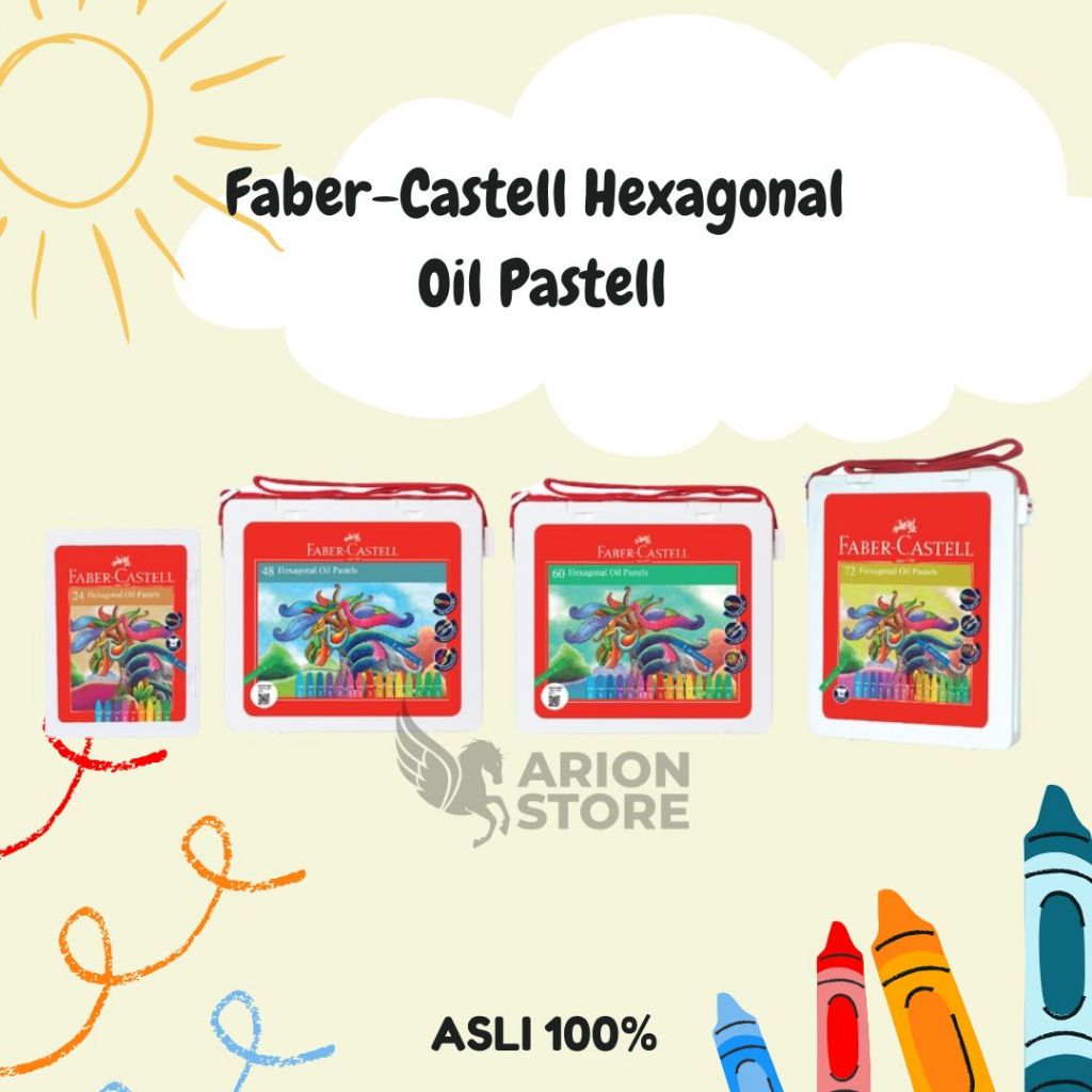 

[ARION STORE] FABER CASTELL HEXAGONAL OIL PASTEL / CRAYON OIL PASTEL [SET]
