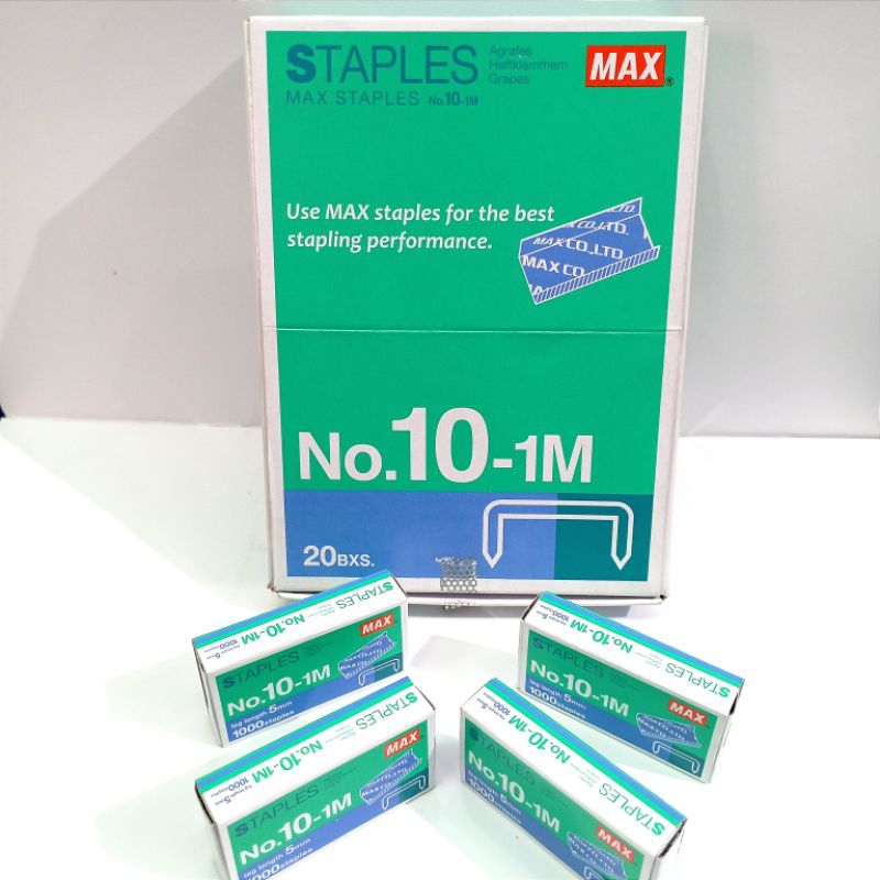 

ISI STAPLES MAX NO.10-1M isi 20 boxs ( original ) / pack