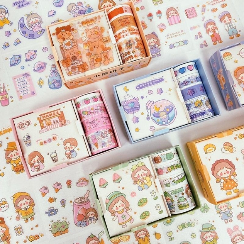 

Aesthetic Stiker Sticker Aesthetic Estetik Momo Set Korean Roll Tape Sticker Korea 2D Lucu Murah Viral Estetik