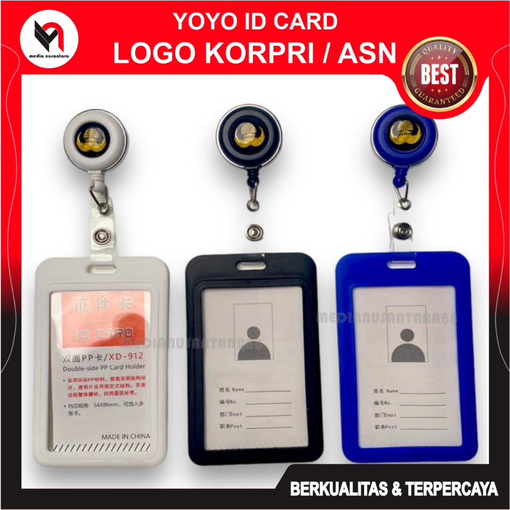 

Yoyo ID Card Logo KORPRI ASN PNS Dengan Holder Card