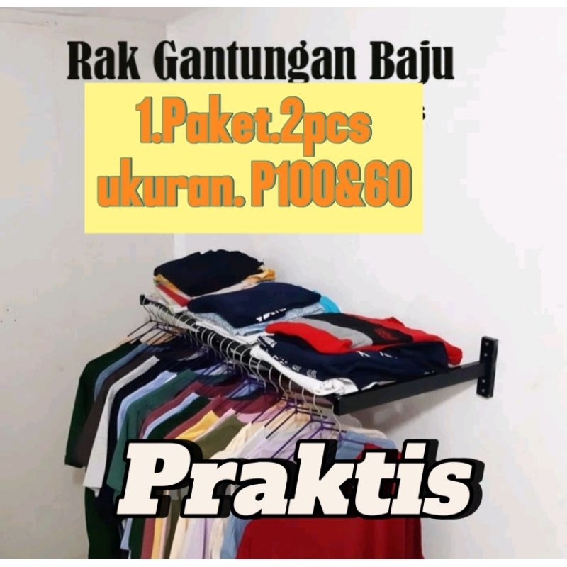 Rak Baju/Rak Baju dinding Besi/Rak dinding, Serbaguna