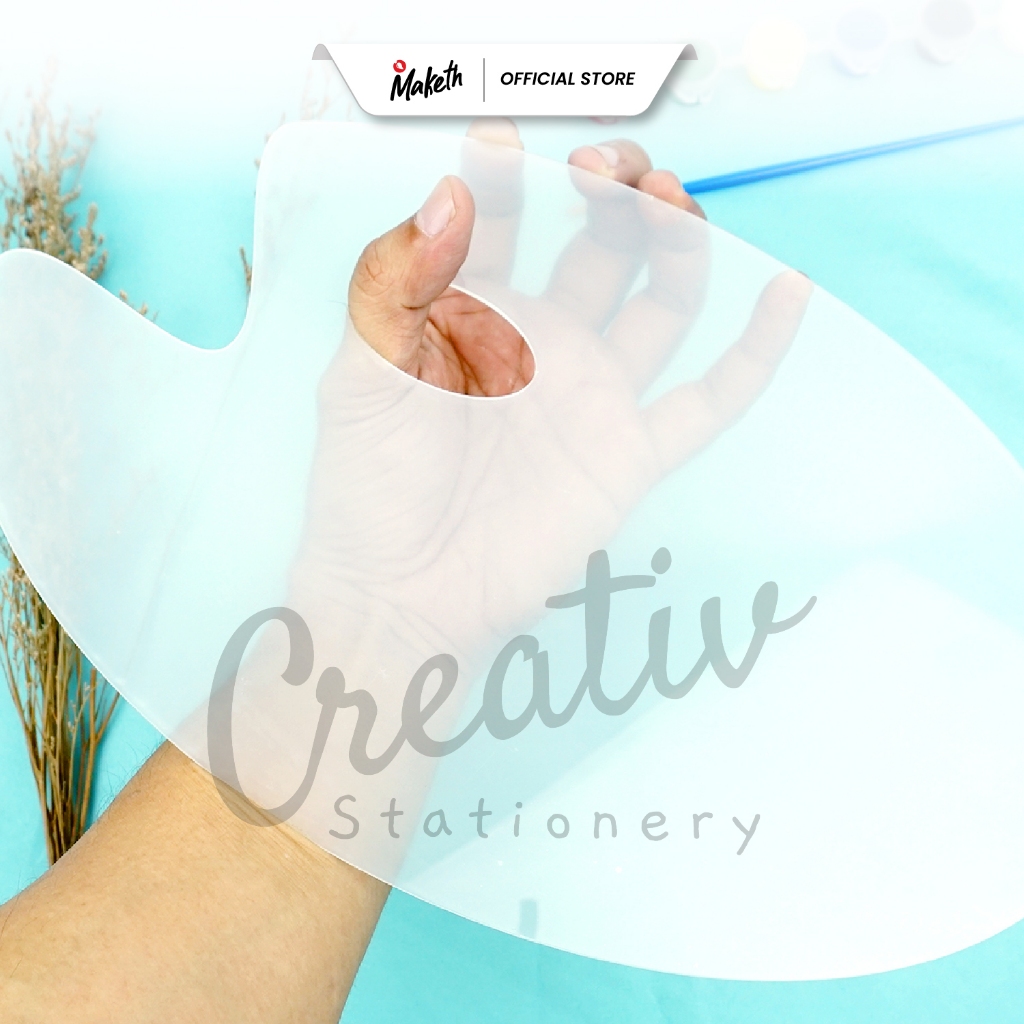 

UM1 Palet Lukis Transparan Bening Transparent Palette Acrylic Plastic 20 X 30 Cm 22 X 28 Cm MAKETH