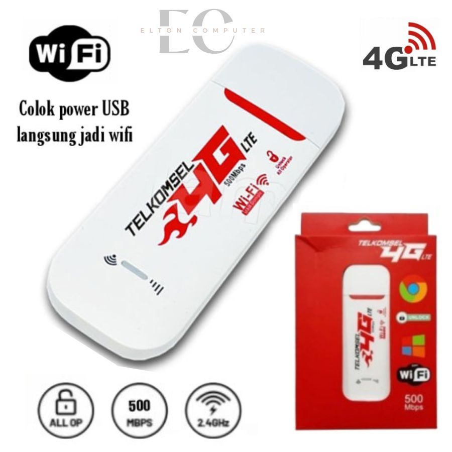500Mbps 4G Portable Mobile WiFi USB / Mobile WiFi Modem Kecepatan Tinggi untuk PC Laptop Ponsel / Mo