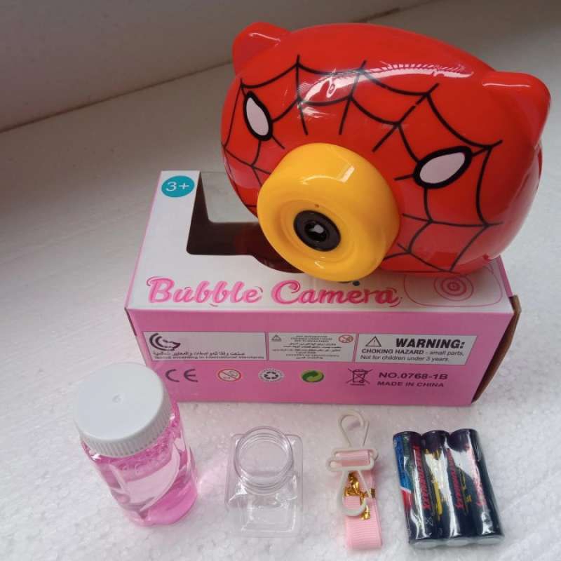 MAINAN BUBBLE CAMERA/KAMERA GELEMBUNG SABUN - spiderman+btrei - Spiderman
