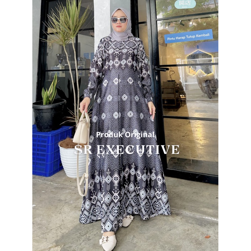 BEST SELLER AULIA DRESS /GAMIS SILK PREMIUM MOTIF TERBARU WANITA MUSLIM BUNSUI JUMBO TERLARIS