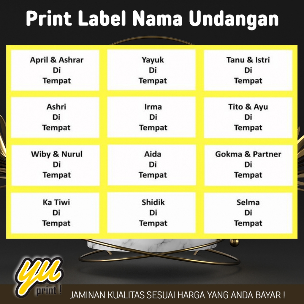 

Print cetak label nama undangan | mata pelajaran | sehari jadi