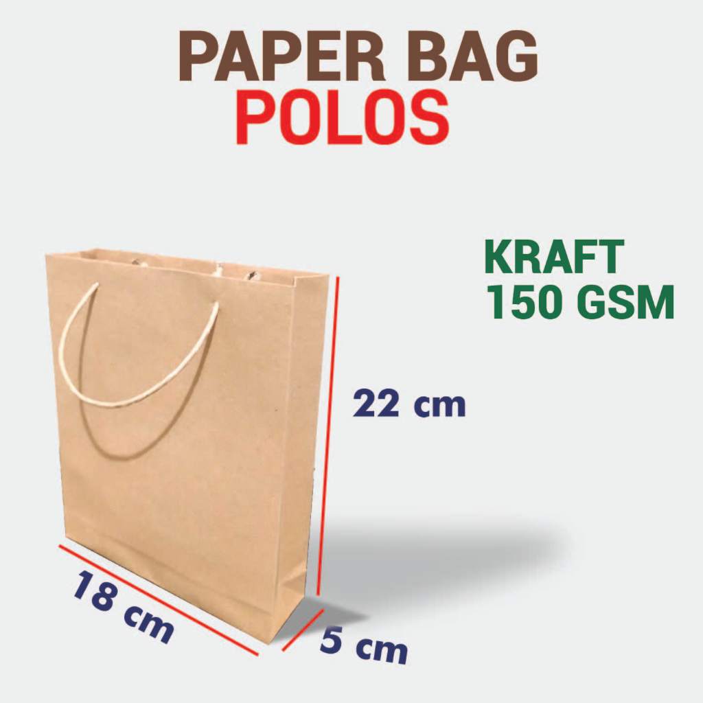 

PAPER BAG 18X5X22 POLOS PAPERBAG