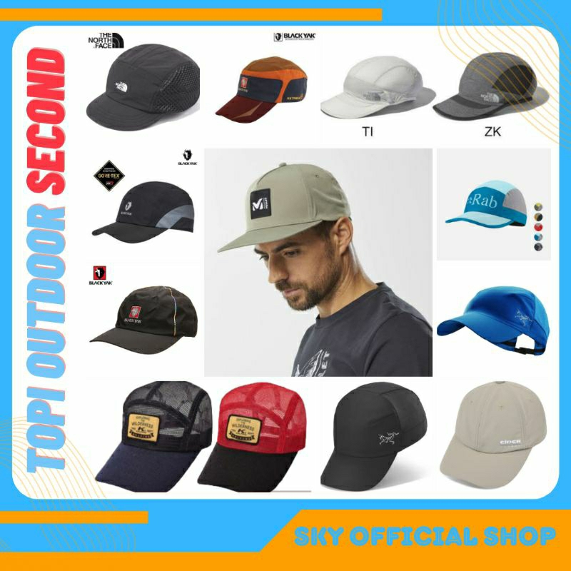 Topi Outdoor Branded Topi Gunung Topi Bolong Golf Hiking Biking Running Fishing