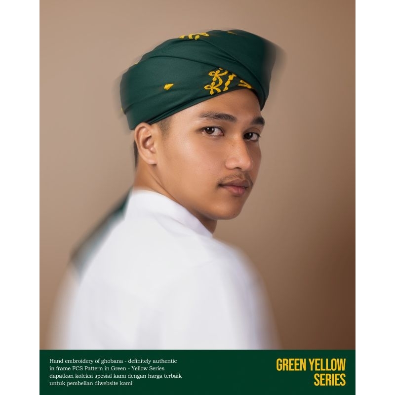 IMAMAH GHOBANAH BORDIR PREMIUM YATEER | IMAMAH MAKAWI HIJAZY MOTIF BATIK DALWA