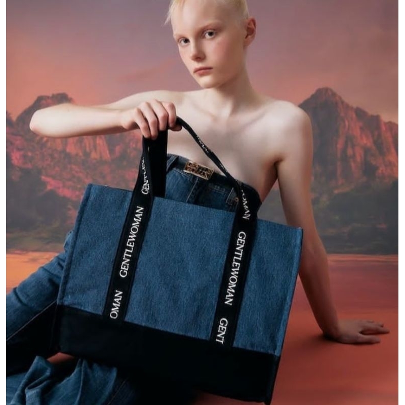 Gentle woman jeans tote bag