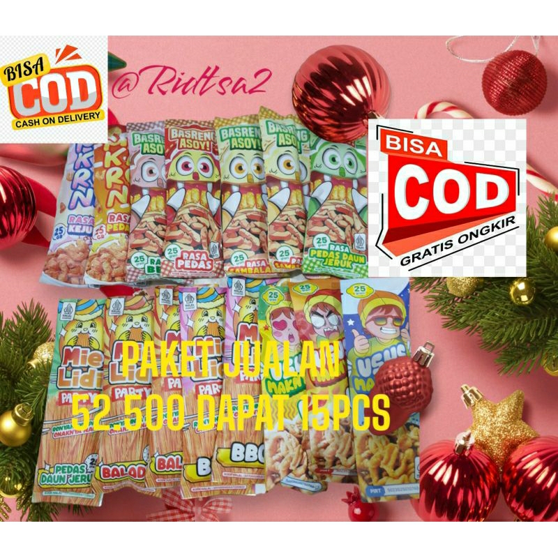 

Paket Jualan Cemilan CMI Rp 52.500 dapat 15pcs .25gr/pcs