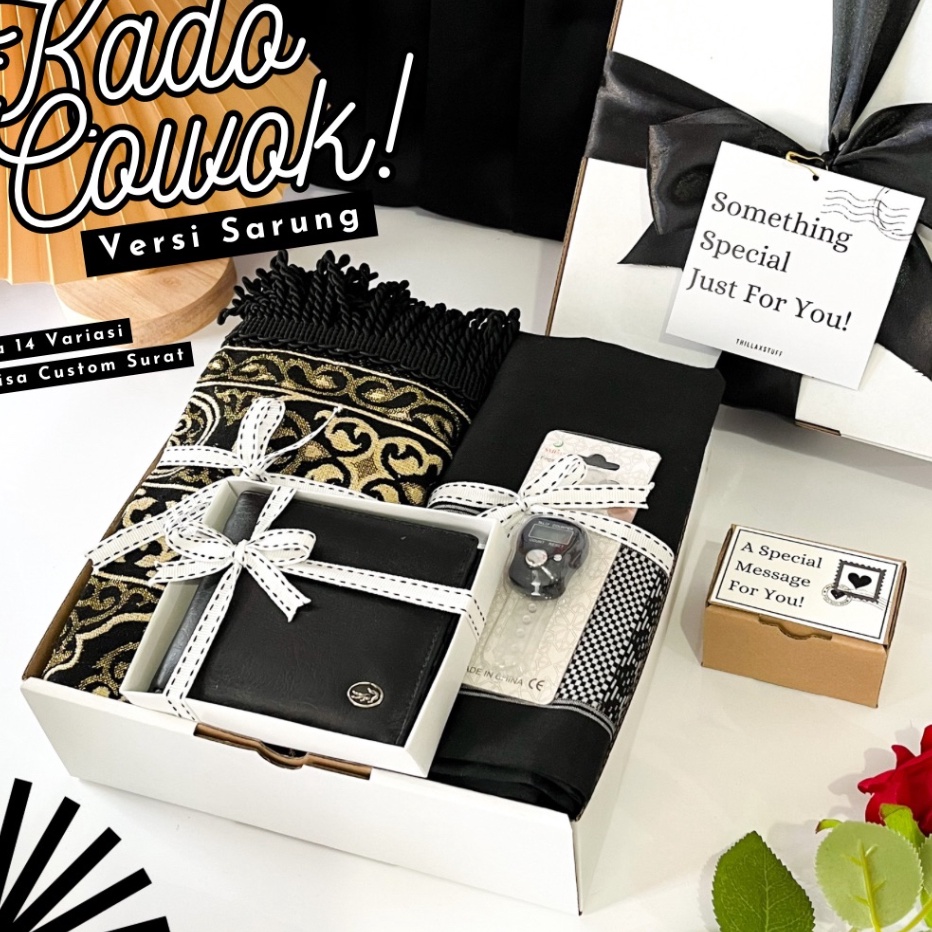 

Ready Stok SARONG HAMPERS KADO ULANG TAHUN COWOK GIFTBOX SARUNG SAJADAH COWOK KADO WISUDA GIFT COWO HAPPY BIRTHDAY GIFT PRIA