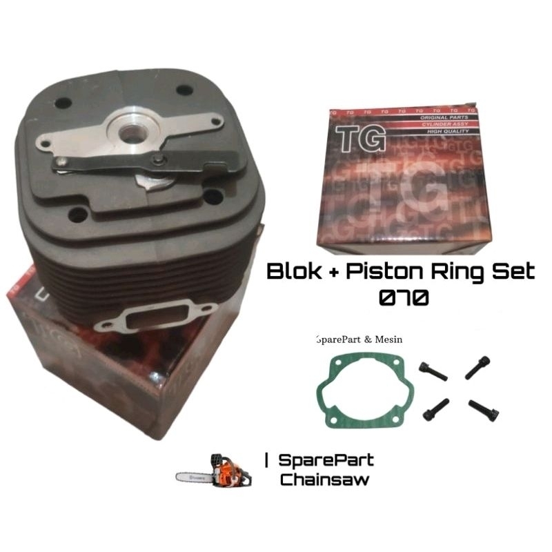 Cylinder/Blok Senso/Chainsaw Besar 070 Ms-720 TG Original Fullset