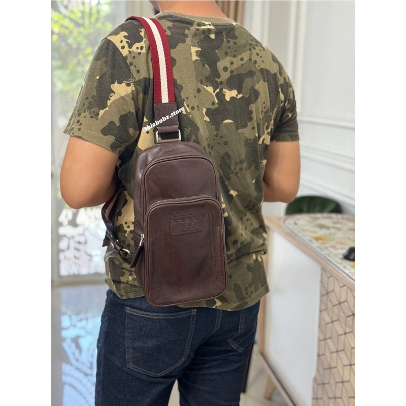 TAS BALLY THOMA AUTHENTIC SLING BAG BUMBAG WAISTBAG LEATHER ORIGINAL
