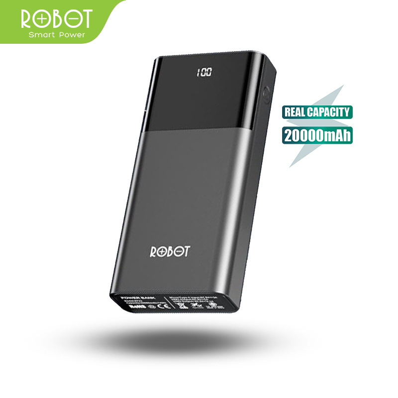 mall inline badgePowerBank ROBOT 20000mah RT22 Dual Port Input & Output Original Led Indicator