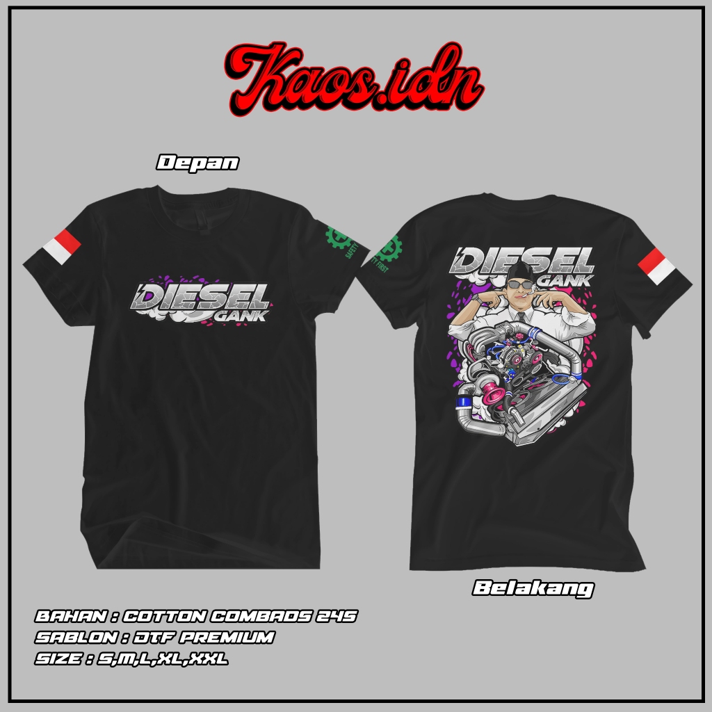 [Bisa COD] Kaos DIESEL GANK Original Merchandise | Kaos Katun 24s Asli | Baju Kaos Viral Diesel Gank