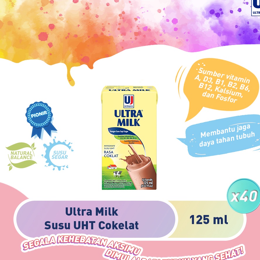 

GROSIR Ultra Milk Susu UHT Cokelat 125ml 1 Dus 4pcs