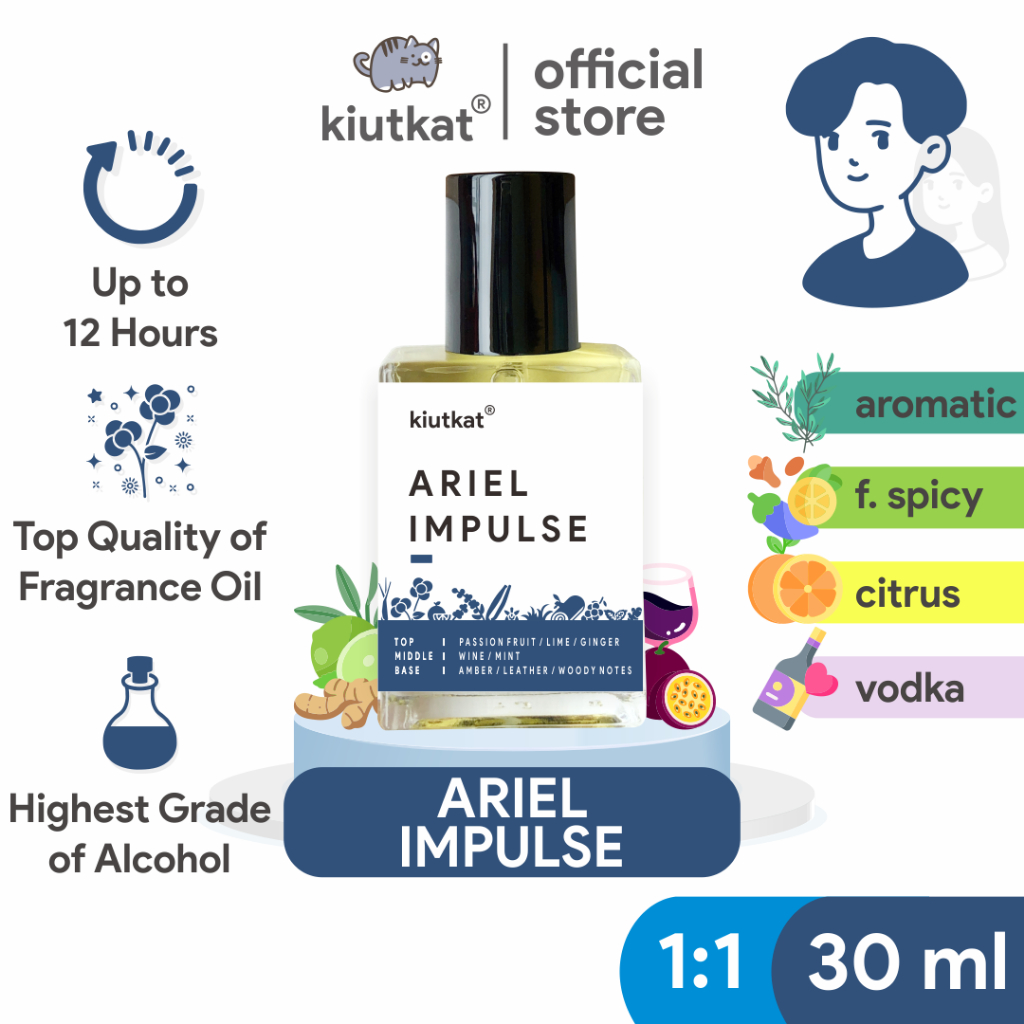 ARIEL IMPULSE by KIUTKAT - Parfum Pria Original Isi 30ml | Searah ARIEL IMPULSE
