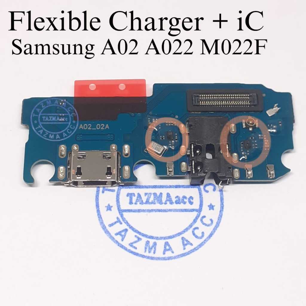 Samsung A02 A022 M022F Ori Flexible Charger + iC Flexibel Fleksibel Conektor Konektor Cas Charger SA