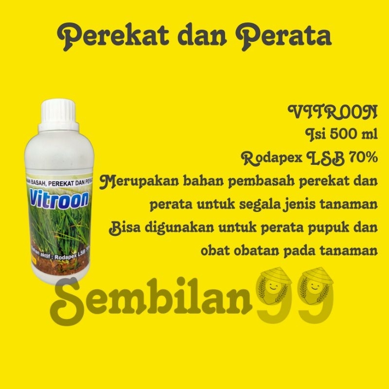 Perekat VITROON / perekat perata pestisida pada tanaman