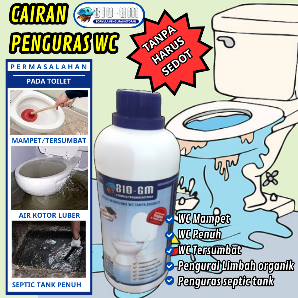 Kuras WC Penuh BIo GM Anti Mampet WC Pengurai Limbah organik