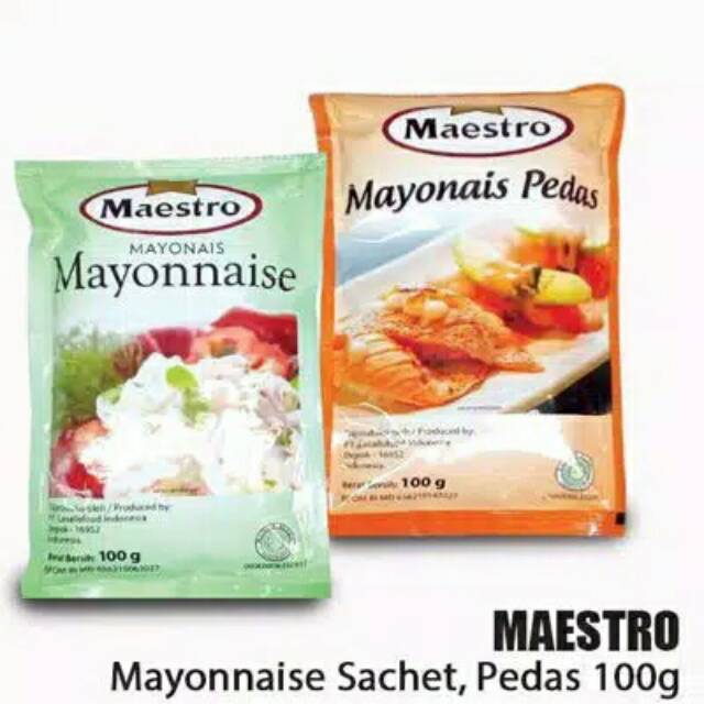 

Maestro Mayonais 100gr - Mayonnaise, Pedas, Wijen Sangrai, Thousand Island