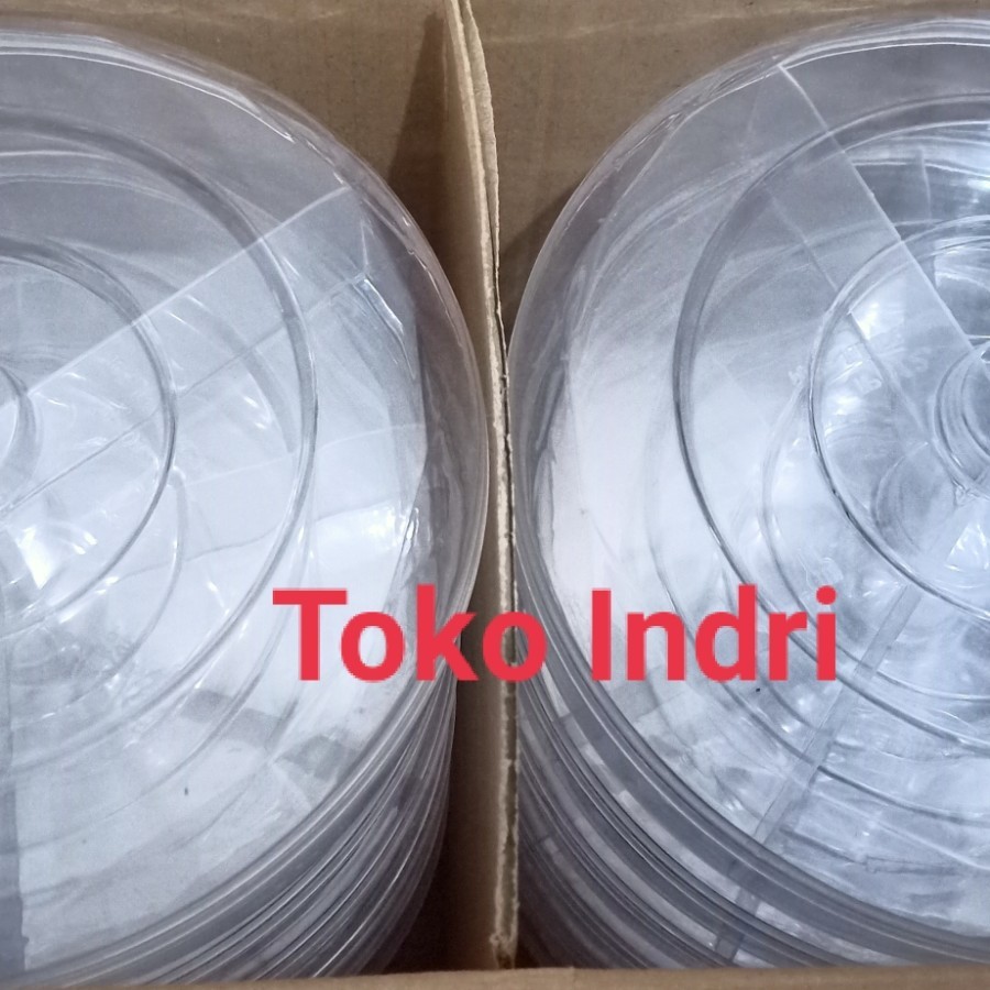 Toples Kue Kering Bulat 3 Sekat Toples Bulat Sekat 3