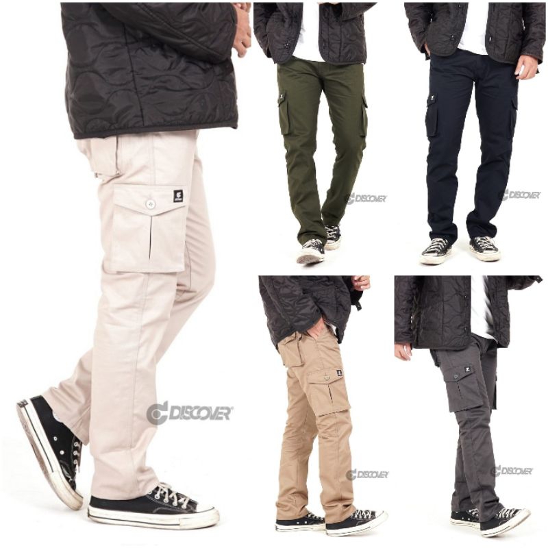 Celana Cargo Panjang Pria Strecth Discover Original local - Celana Cargo Panjang pria - Celana Cargo