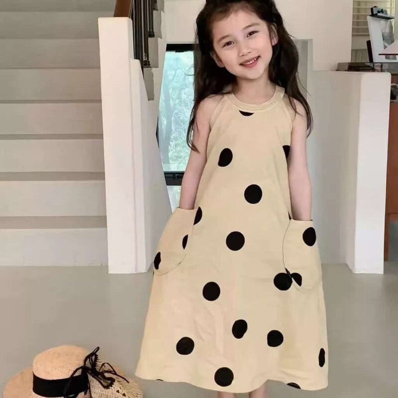 Dress Anak Import Polkadot