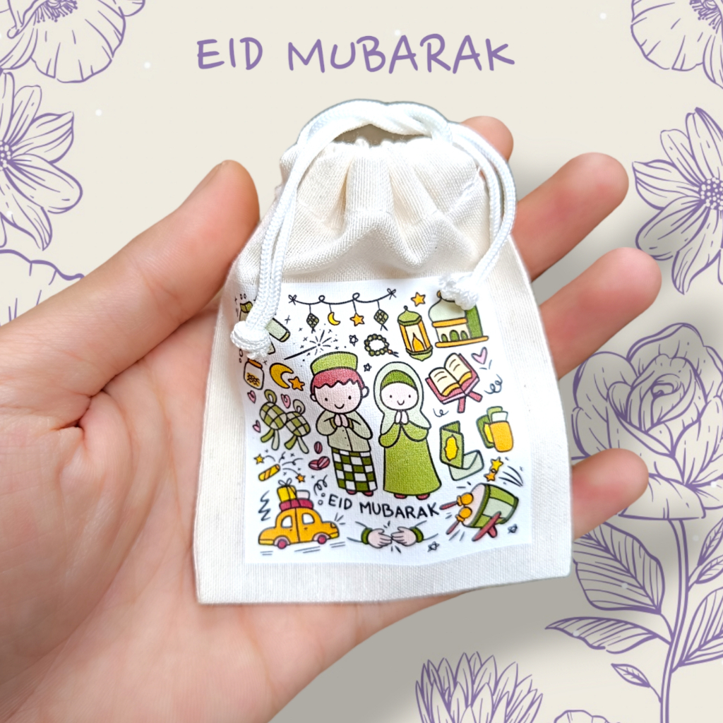 

RK Amplop Lebaran 2025 Unik Lucu Tas Dompet Pouch Serut Mini Idul Fitri Karakter 10 pcs