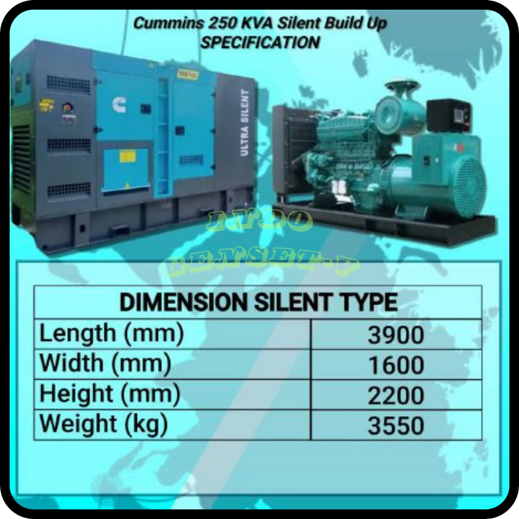 GENSET SILENT 250KVA CUMMINS
