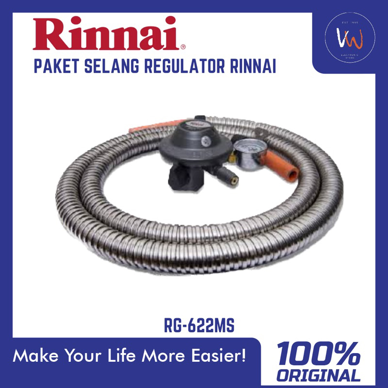 Rinnai Regulator Selang Gas 1.8 Meter RG-622 MS / RG 622 MS / RG 622MS / RG622MS / RG622 MS