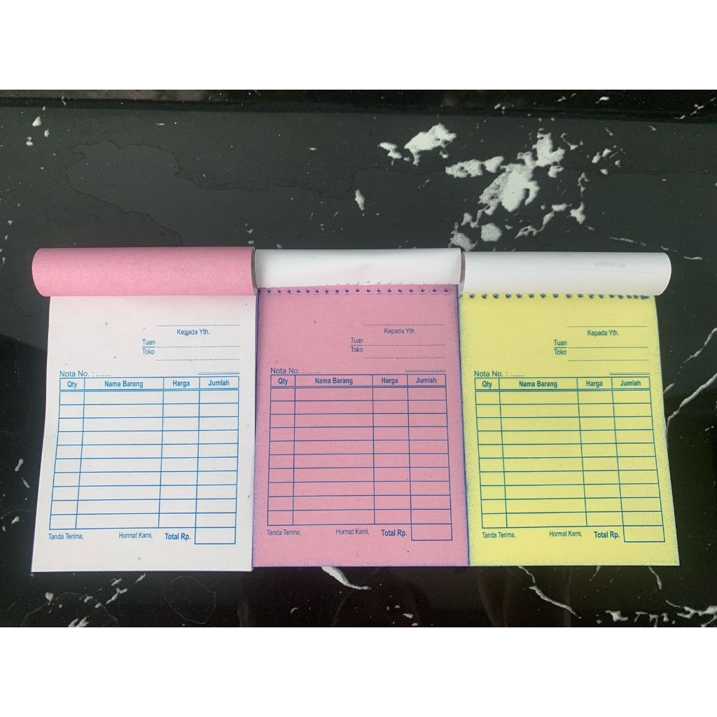 

Nota Mini NCR, 2 Ply, Ukuran Seperdelapan Folio, Langsung Tembus Rangkap 2