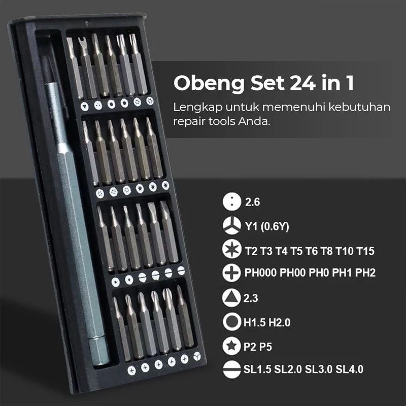 Obeng Set Magnetic - Obeng Set Smartphone & Camera - Obeng Serbaguna