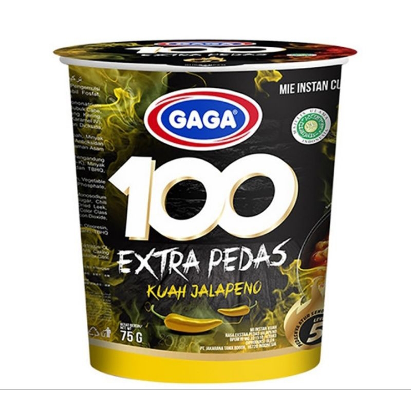 

GAGA 100 Extra Pedas Mie Instan Cup Kuah Jalapeno 75 g