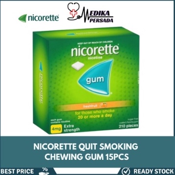 

DISKON Nicorette Quit Smoking Chewing Gum Strip 15pcs Permen Karet Fresh Nicorette