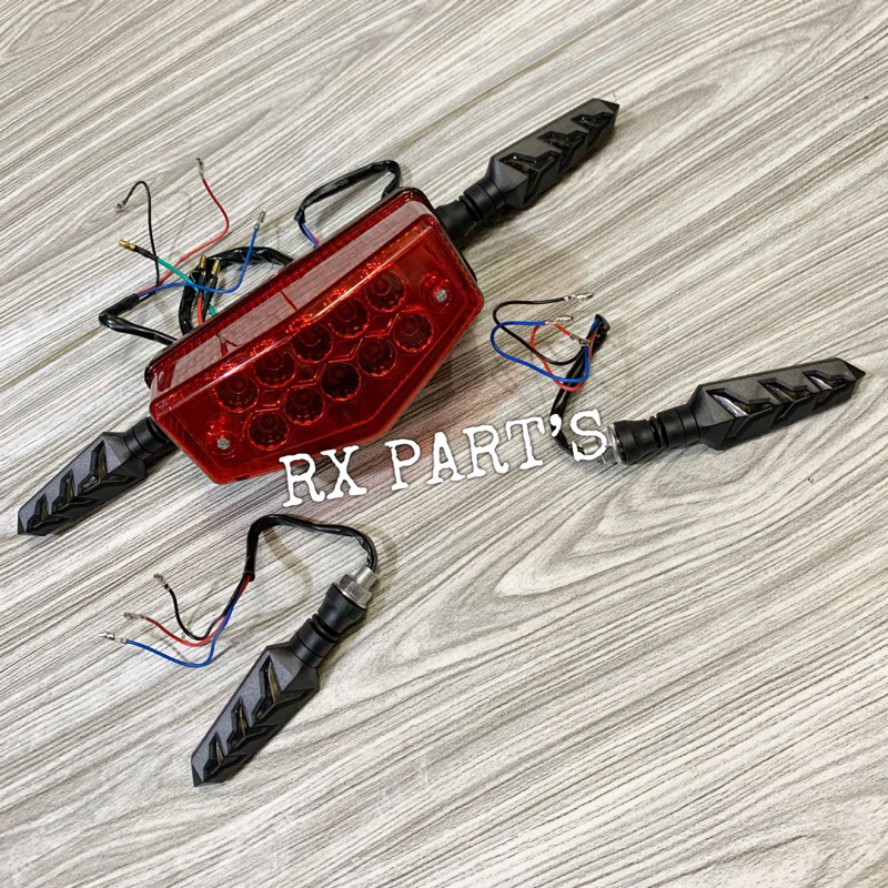 SATU PAKET LAMPU REM LED / STOP LED MIKA MERAH RX KING RX K RX KING + 2 SET SEIN LED PANAH RUNNING +