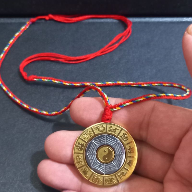 kalung liontin keberuntungan ying yang pakua patkwa 12 zodiak shio chinese