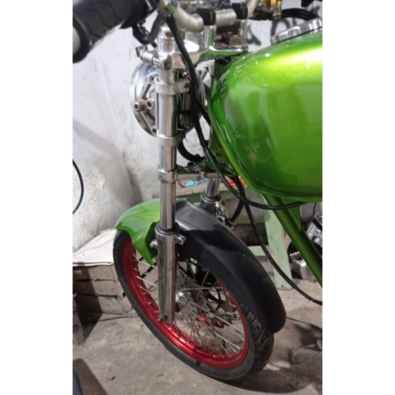 Sok Skok Shock Depan Honda Megapro New Primus MP Original Bekas Copotan Motor Second 2nd Krom Chrome