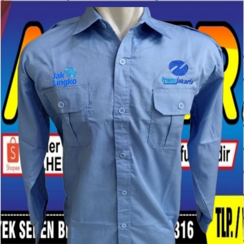 kemeja Transjakarta baju Transjakarta seragam Transjakarta Pdh Transjakarta kemeja kerja Transjakart
