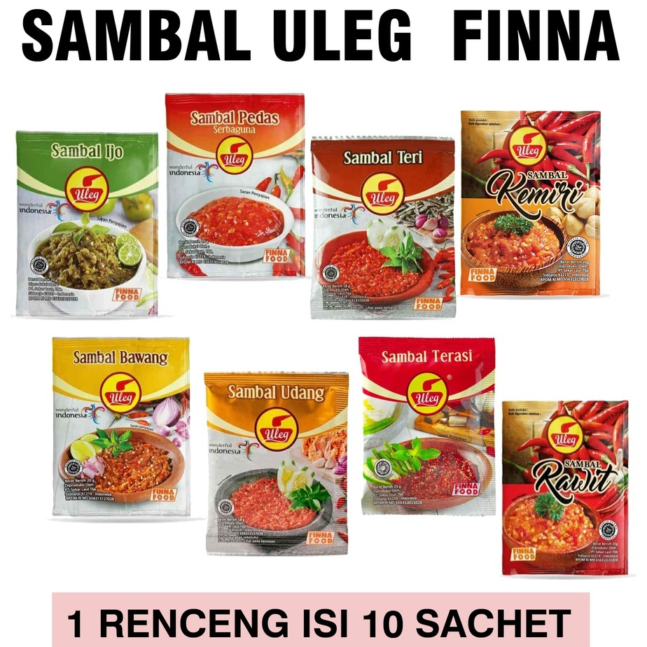 

sambal terasi uleg | isi 10 sachet | sambel trasi sambel rendang uleg teri